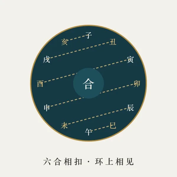 地支六合六冲关系环盘主题图